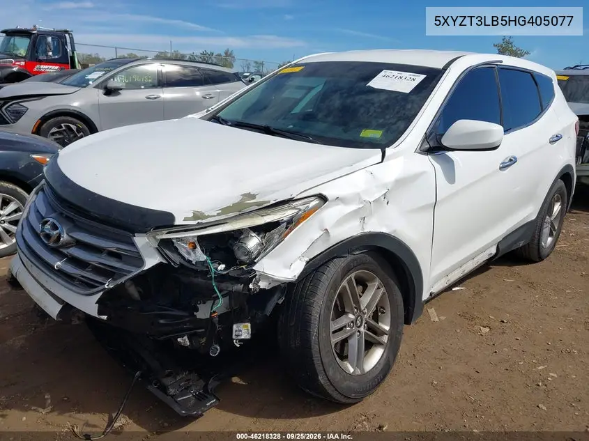 2017 HYUNDAI SANTA FE VIN 5XYZT3LB5HG405077 — фото 2