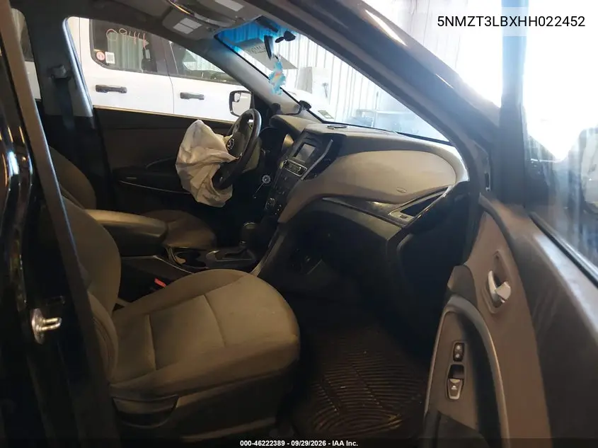 2017 HYUNDAI SANTA FE VIN 5NMZT3LBXHH022452 — фото 5