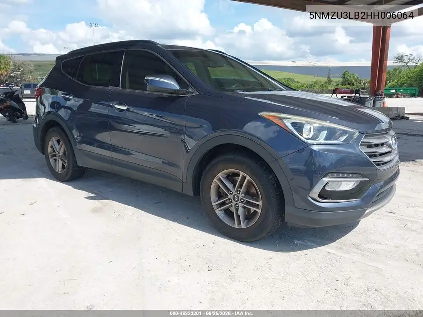 HYUNDAI SANTA FE 2017, VIN 5NMZU3LB2HH006064