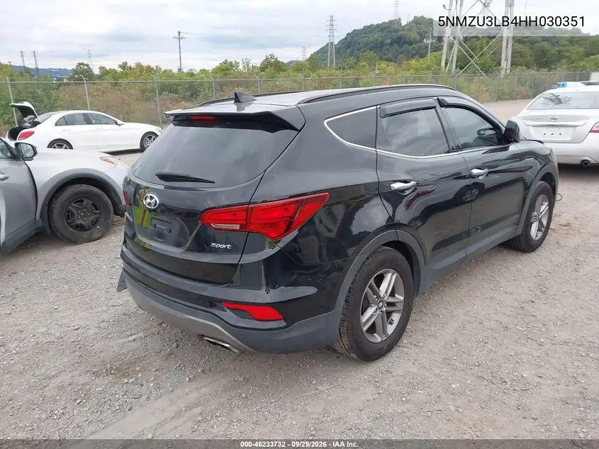 2017 HYUNDAI SANTA FE VIN 5NMZU3LB4HH030351 — фото 4