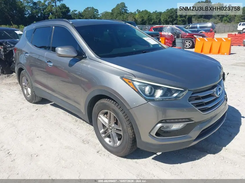 HYUNDAI SANTA FE 2017, VIN 5NMZU3LBXHH023758
