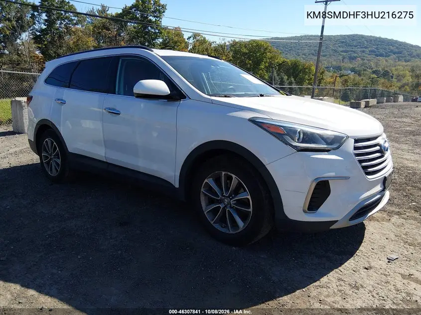 HYUNDAI SANTA FE 2017, VIN KM8SMDHF3HU216275