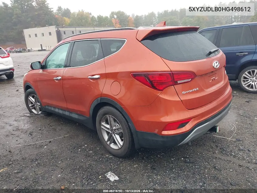 2017 HYUNDAI SANTA FE VIN 5XYZUDLB0HG498612 — фото 3