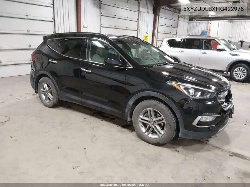 HYUNDAI SANTA FE 2017, VIN 5XYZUDLBXHG422976