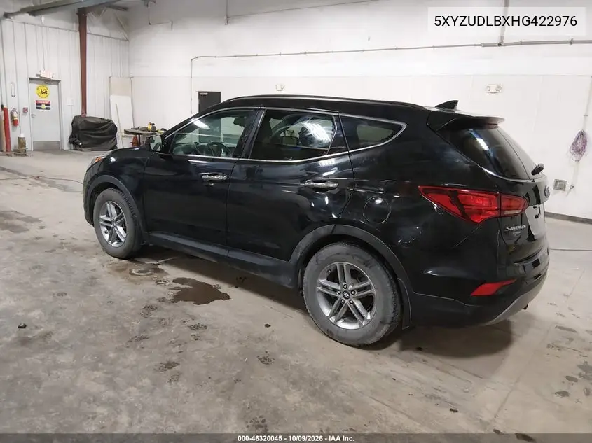 2017 HYUNDAI SANTA FE VIN 5XYZUDLBXHG422976 — фото 3