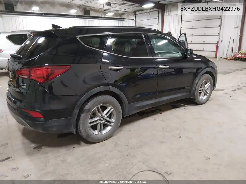 2017 HYUNDAI SANTA FE VIN 5XYZUDLBXHG422976 — фото 4