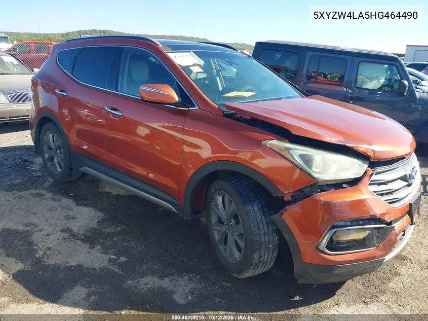 HYUNDAI SANTA FE 2017, VIN 5XYZW4LA5HG464490