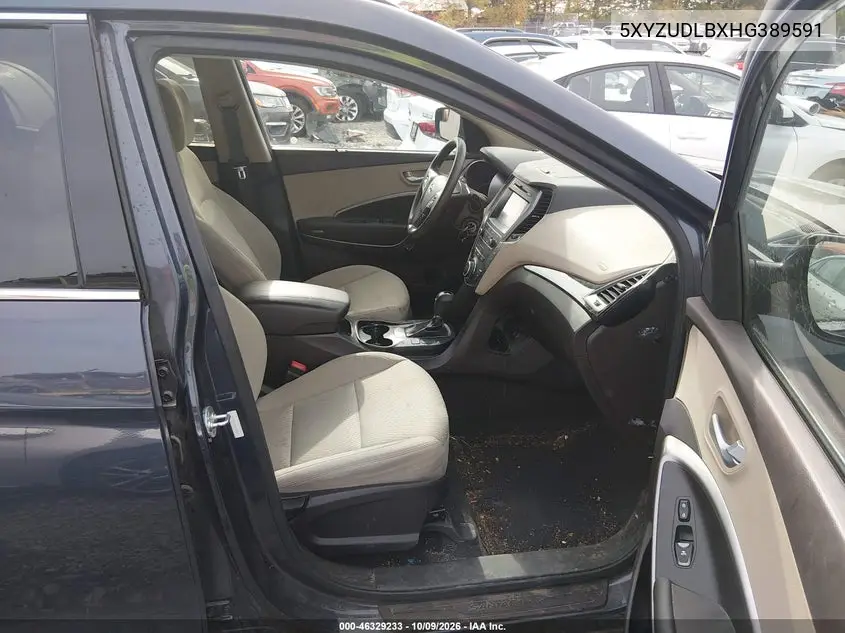 2017 HYUNDAI SANTA FE VIN 5XYZUDLBXHG389591 — фото 5