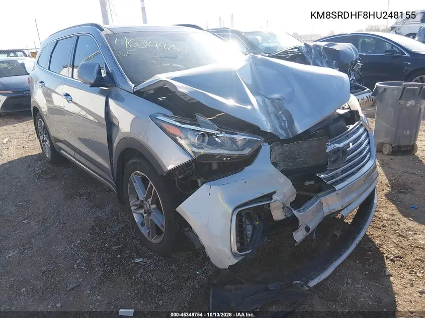 HYUNDAI SANTA FE 2017, VIN KM8SRDHF8HU248155