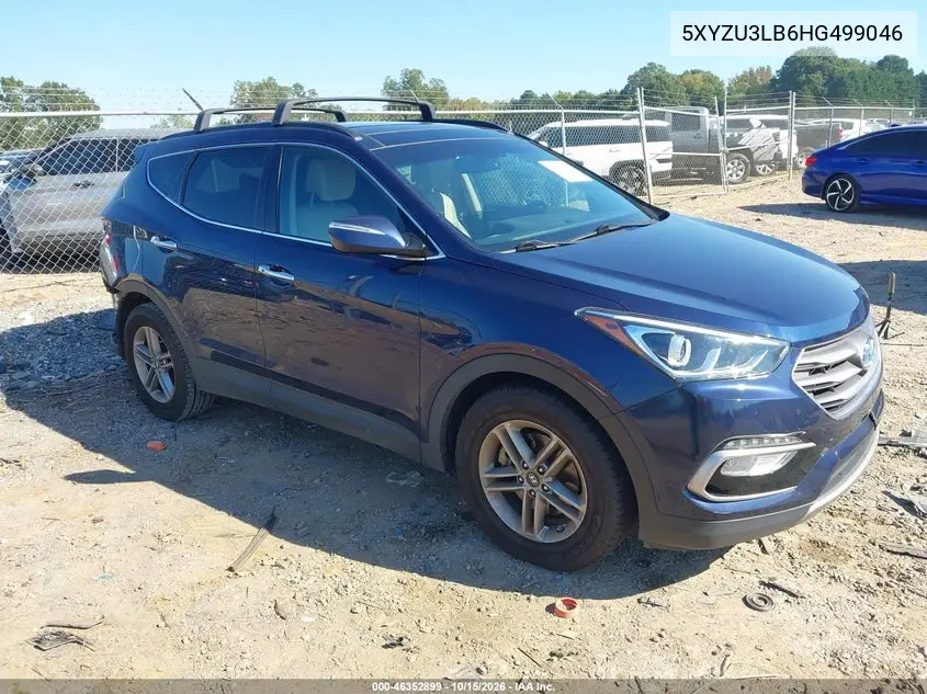HYUNDAI SANTA FE 2017, VIN 5XYZU3LB6HG499046