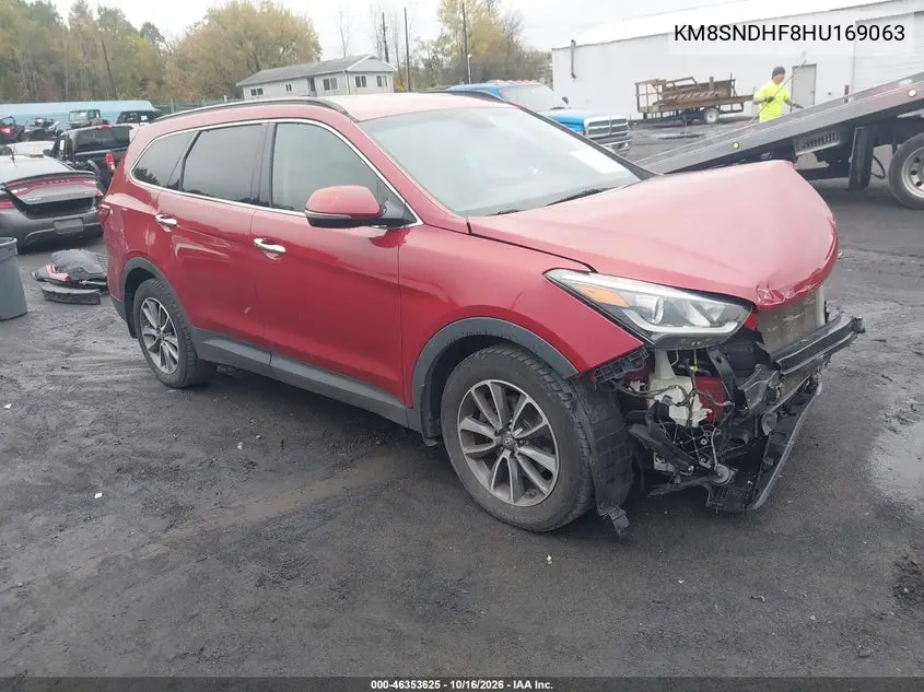 HYUNDAI SANTA FE 2017, VIN KM8SNDHF8HU169063