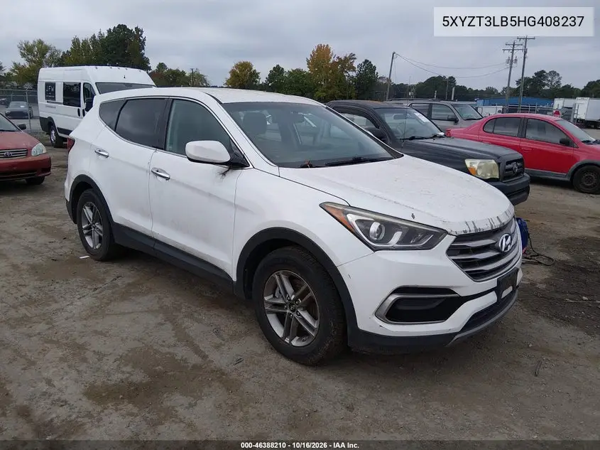 HYUNDAI SANTA FE 2017, VIN 5XYZT3LB5HG408237
