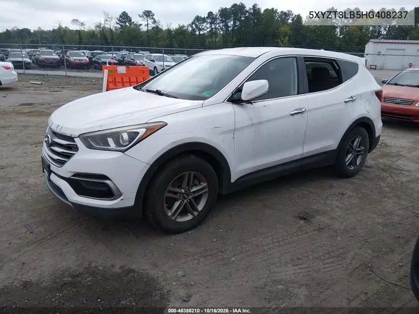 2017 HYUNDAI SANTA FE VIN 5XYZT3LB5HG408237 — фото 2