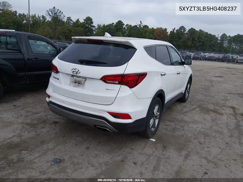 2017 HYUNDAI SANTA FE VIN 5XYZT3LB5HG408237 — фото 4