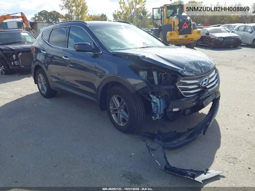 HYUNDAI SANTA FE 2017, VIN 5NMZUDLB2HH008869