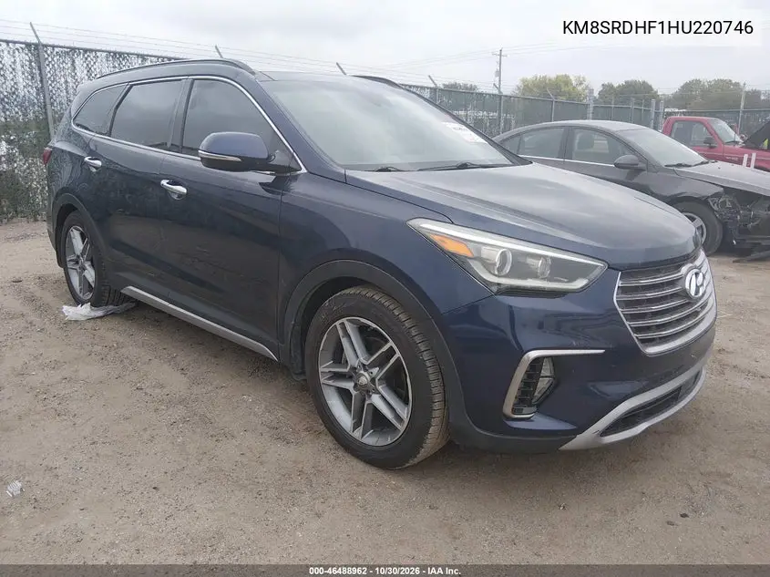 HYUNDAI SANTA FE 2017, VIN KM8SRDHF1HU220746