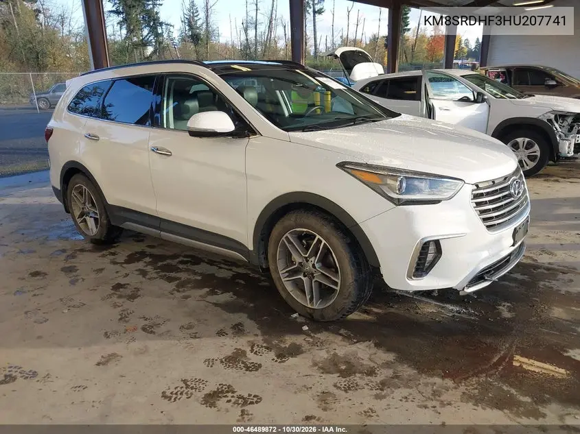 HYUNDAI SANTA FE 2017, VIN KM8SRDHF3HU207741