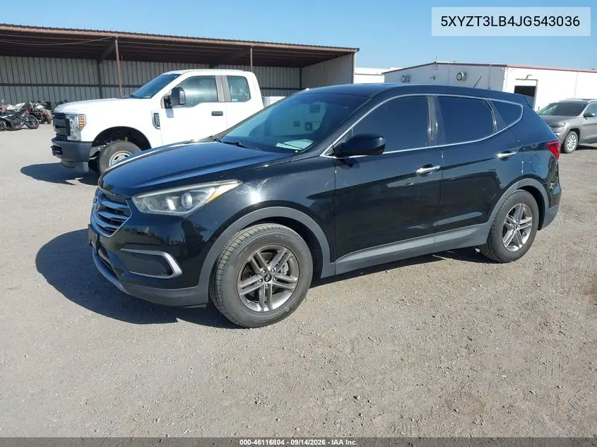 2018 HYUNDAI SANTA FE VIN 5XYZT3LB4JG543036 — фото 2