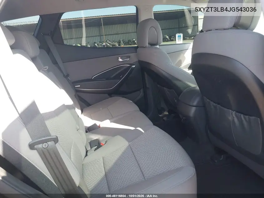 2018 HYUNDAI SANTA FE VIN 5XYZT3LB4JG543036 — фото 8