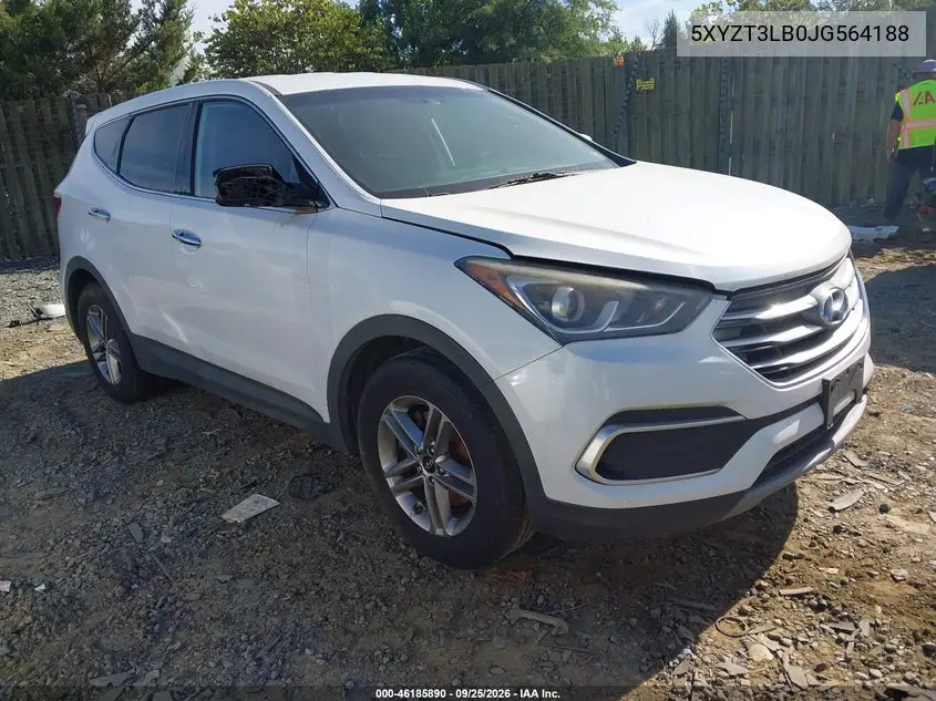 HYUNDAI SANTA FE 2018, VIN 5XYZT3LB0JG564188