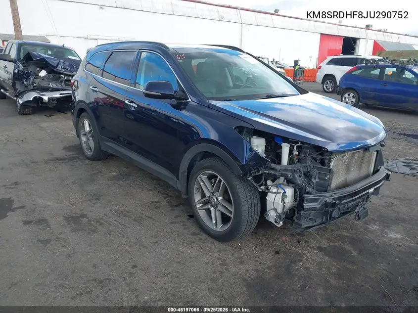 HYUNDAI SANTA FE 2018, VIN KM8SRDHF8JU290752