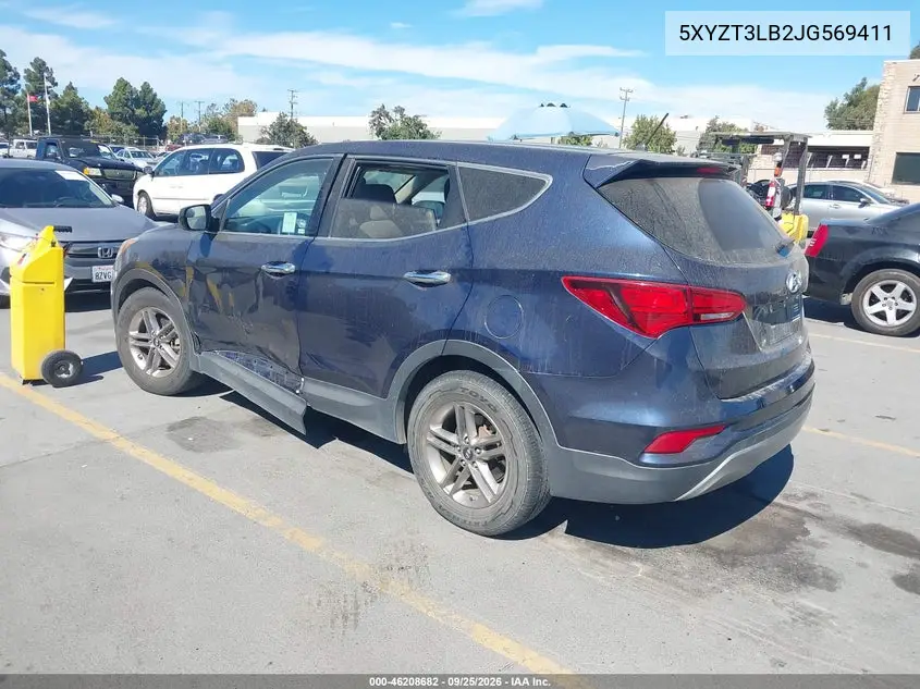 2018 HYUNDAI SANTA FE VIN 5XYZT3LB2JG569411 — фото 3
