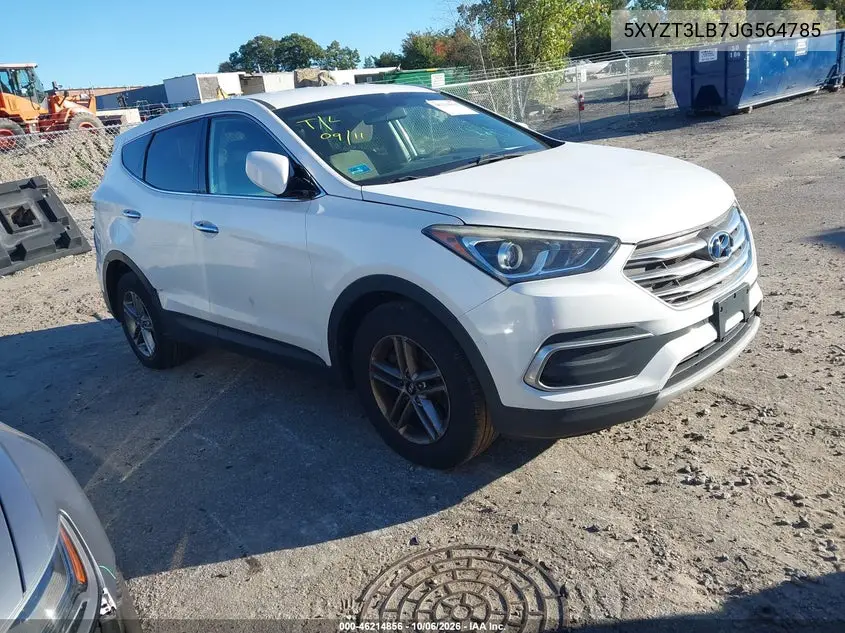 HYUNDAI SANTA FE 2018, VIN 5XYZT3LB7JG564785