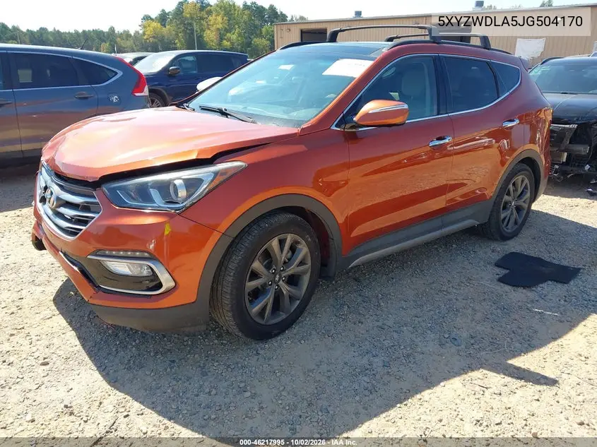 2018 HYUNDAI SANTA FE VIN 5XYZWDLA5JG504170 — фото 2