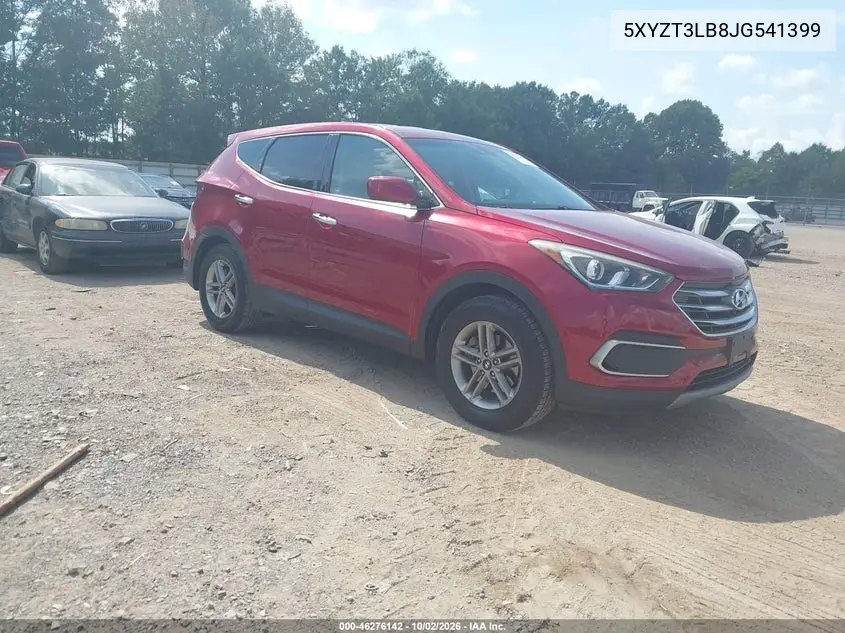 HYUNDAI SANTA FE 2018, VIN 5XYZT3LB8JG541399