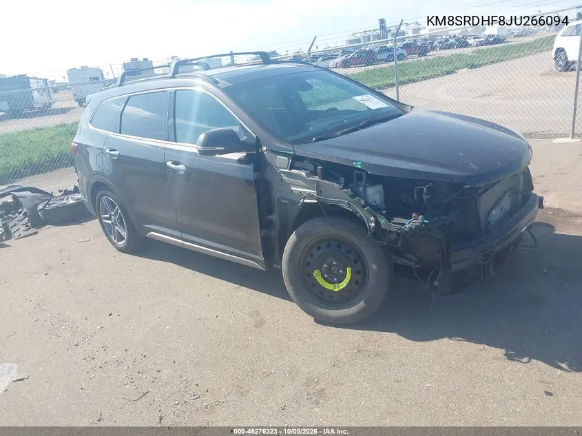 HYUNDAI SANTA FE 2018, VIN KM8SRDHF8JU266094