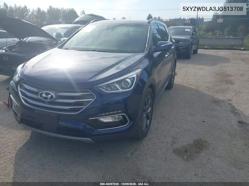 2018 HYUNDAI SANTA FE VIN 5XYZWDLA3JG513708 — фото 2