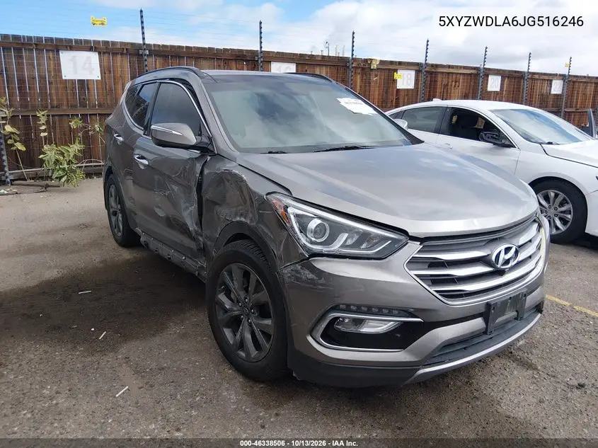 HYUNDAI SANTA FE 2018, VIN 5XYZWDLA6JG516246