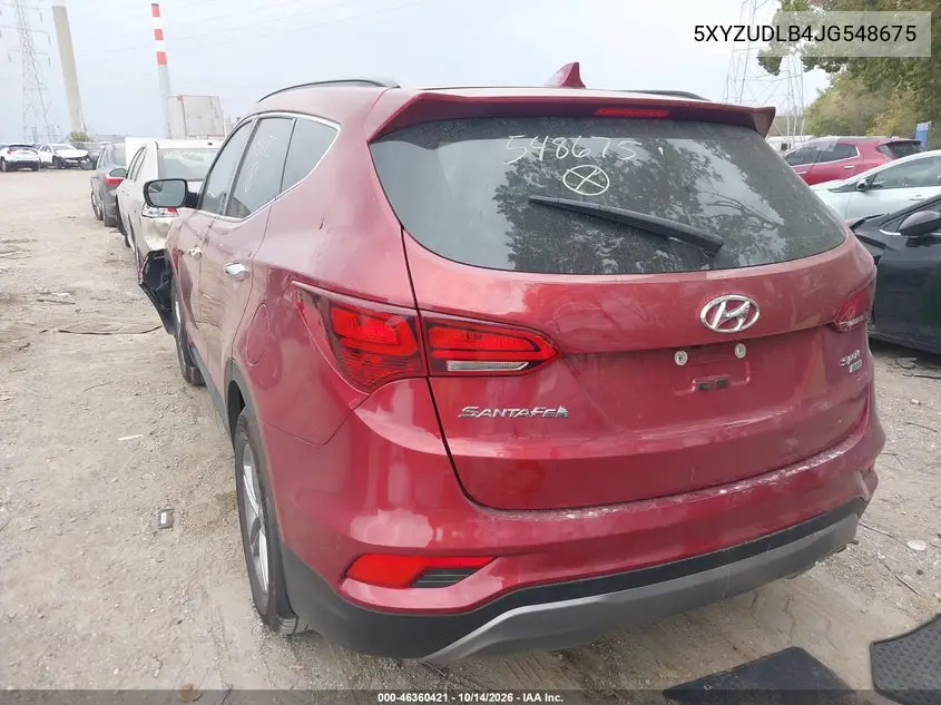 2018 HYUNDAI SANTA FE VIN 5XYZUDLB4JG548675 — фото 3