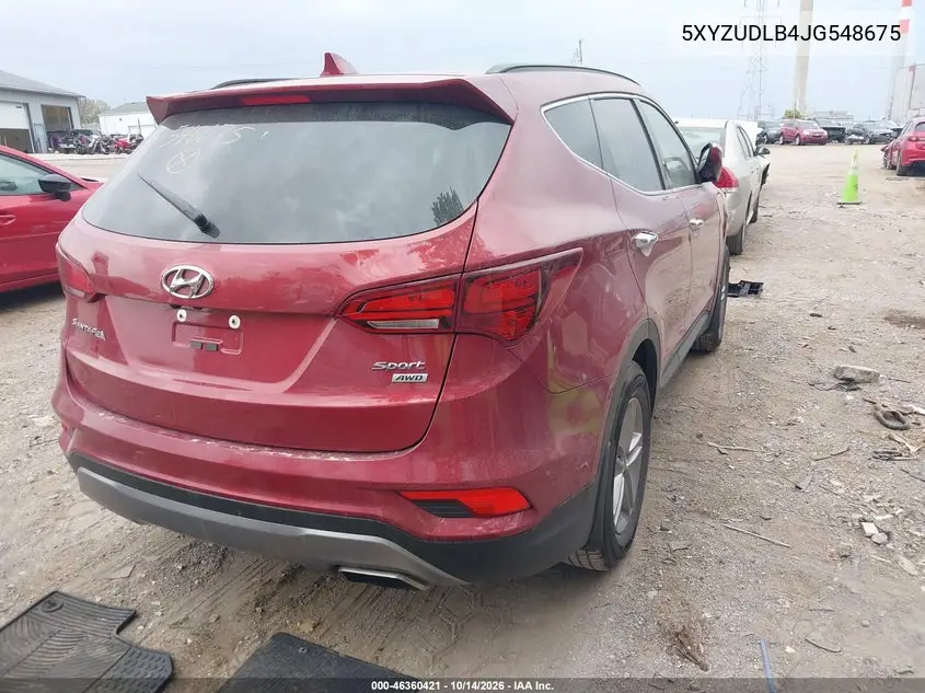 2018 HYUNDAI SANTA FE VIN 5XYZUDLB4JG548675 — фото 4