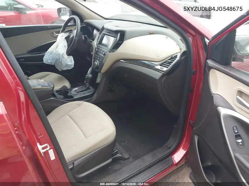2018 HYUNDAI SANTA FE VIN 5XYZUDLB4JG548675 — фото 5