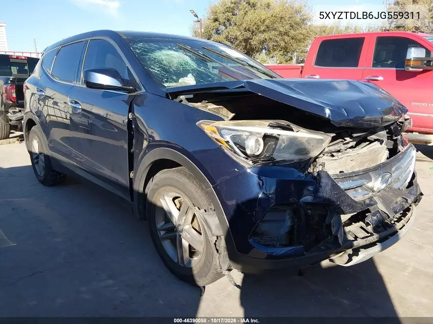 HYUNDAI SANTA FE 2018, VIN 5XYZTDLB6JG559311