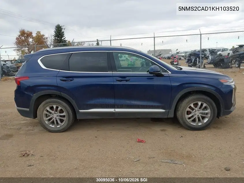 2019 HYUNDAI SANTA FE VIN 5NMS2CAD1KH103520 — фото 13