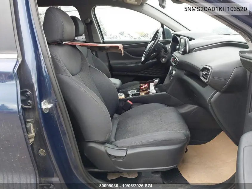 2019 HYUNDAI SANTA FE VIN 5NMS2CAD1KH103520 — фото 5