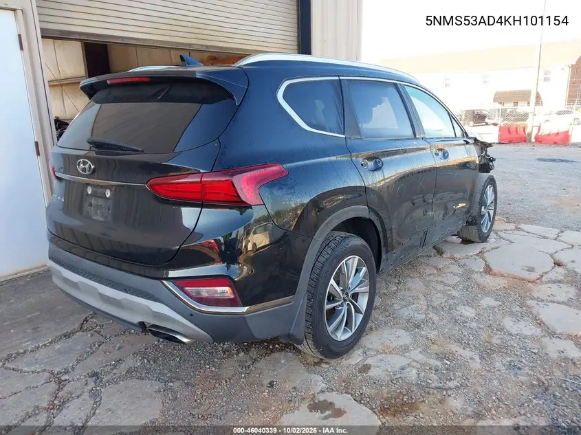 2019 HYUNDAI SANTA FE VIN 5NMS53AD4KH101154 — фото 4