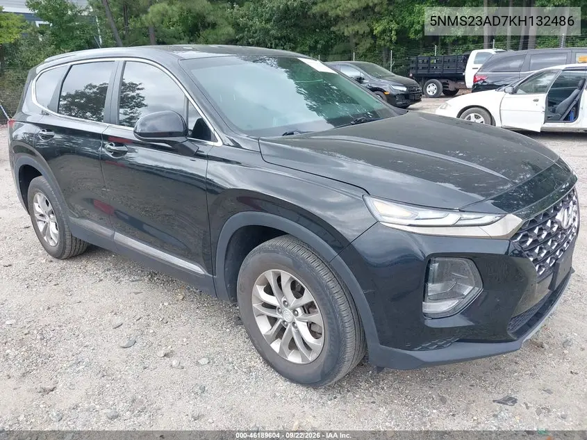 HYUNDAI SANTA FE 2019, VIN 5NMS23AD7KH132486