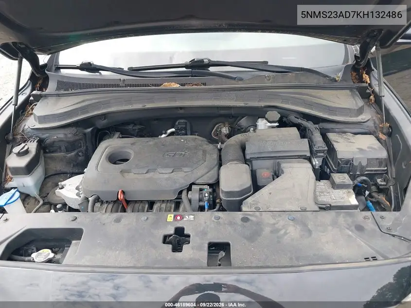 2019 HYUNDAI SANTA FE VIN 5NMS23AD7KH132486 — фото 10