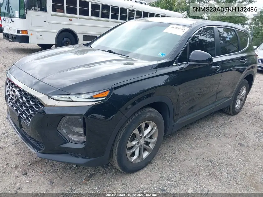 2019 HYUNDAI SANTA FE VIN 5NMS23AD7KH132486 — фото 2
