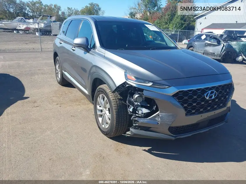 HYUNDAI SANTA FE 2019, VIN 5NMS23AD0KH083714