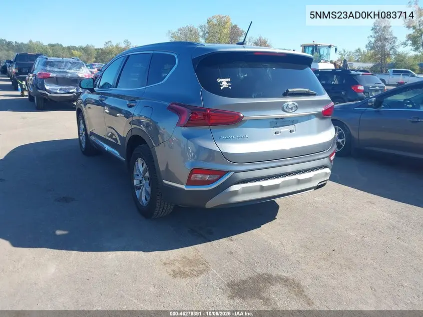 2019 HYUNDAI SANTA FE VIN 5NMS23AD0KH083714 — фото 3