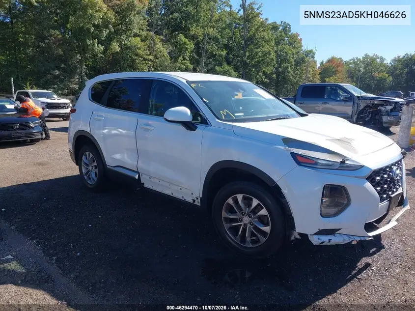 HYUNDAI SANTA FE 2019, VIN 5NMS23AD5KH046626