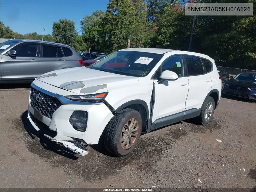 2019 HYUNDAI SANTA FE VIN 5NMS23AD5KH046626 — фото 2