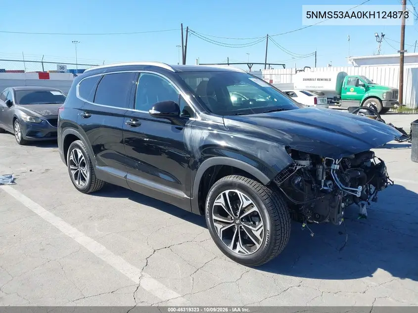 HYUNDAI SANTA FE 2019, VIN 5NMS53AA0KH124873