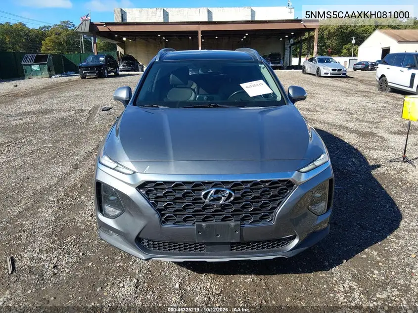 2019 HYUNDAI SANTA FE VIN 5NMS5CAAXKH081000 — фото 12