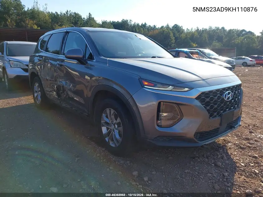 HYUNDAI SANTA FE 2019, VIN 5NMS23AD9KH110876