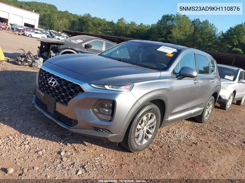 2019 HYUNDAI SANTA FE VIN 5NMS23AD9KH110876 — фото 2